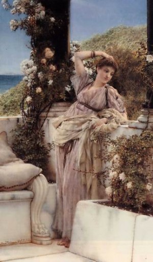 Oil alma-tadema, sir lawrence Painting - Thou Rose of all the Roses by Alma-Tadema, Sir Lawrence