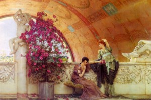 Oil alma-tadema, sir lawrence Painting - Unconscious Rivals 1893 by Alma-Tadema, Sir Lawrence