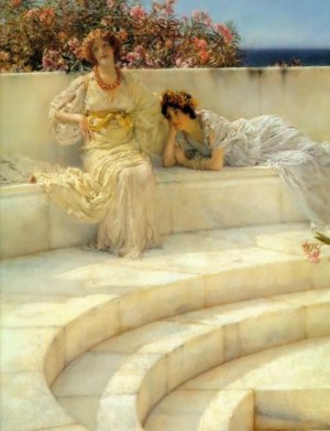  Photograph - Under the roof of blue Ionian weather detail by Alma-Tadema, Sir Lawrence