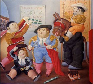 Oil Painting - Cuadrilla de Enanos Toreros by Botero,Fernando