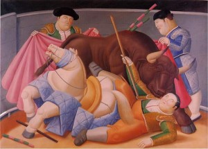 Oil botero,fernando Painting - El quite by Botero,Fernando