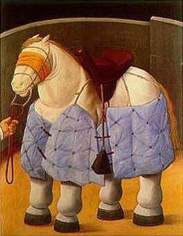 Oil botero,fernando Painting - Horse by Botero,Fernando