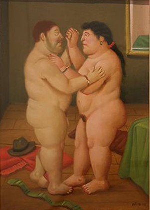 Oil botero,fernando Painting - La Danse 2005 by Botero,Fernando