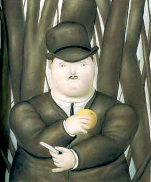 Oil botero,fernando Painting - Man 1969 by Botero,Fernando