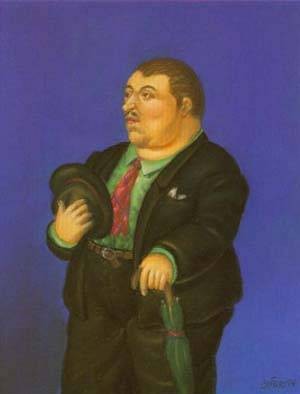 Oil botero,fernando Painting - Man 1994 by Botero,Fernando