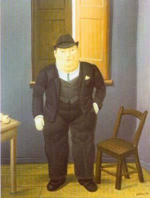 Oil botero,fernando Painting - Man 1998 by Botero,Fernando