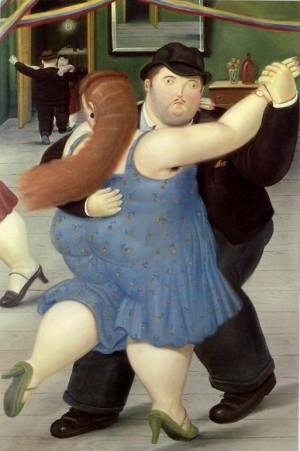 Oil botero,fernando Painting - The dancers by Botero,Fernando