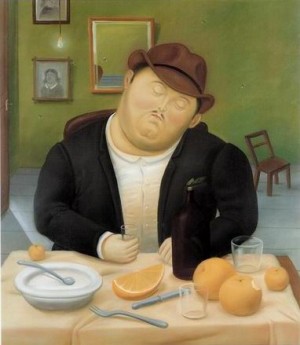 Oil botero,fernando Painting - The siesta 1986 by Botero,Fernando