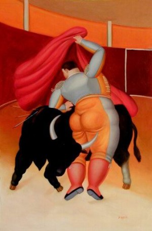 Oil botero,fernando Painting - Toro Bravo by Botero,Fernando