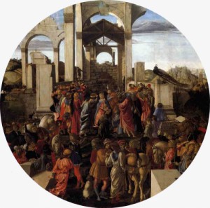 Oil the Painting - Adoration of the Magi 1470-1475 by Botticelli,Sandro