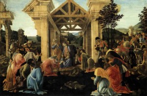 Oil the Painting - Adoration of the Magi 1481-82 by Botticelli,Sandro