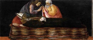 Oil botticelli,sandro Painting - Extraction of St Ignatius' Heart c.1488 by Botticelli,Sandro