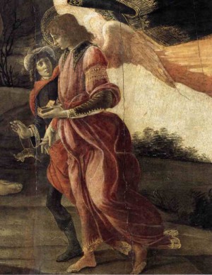 Oil botticelli,sandro Painting - Holy Trinity (detail) 1491-93 by Botticelli,Sandro