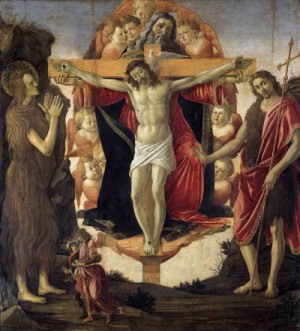  Photograph - Holy Trinity (Pala della Convertite) c.1491-93 by Botticelli,Sandro
