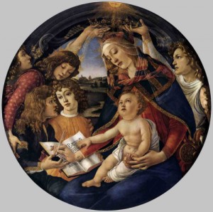 Oil the Painting - Madonna of the Magnificat (Madonna del Magnificat) 1480-81 by Botticelli,Sandro
