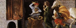 Oil botticelli,sandro Painting - Miracle of St Eligius  1490-92 by Botticelli,Sandro