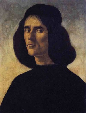 Oil portrait Painting - Portrait of a Man c.1490 by Botticelli,Sandro