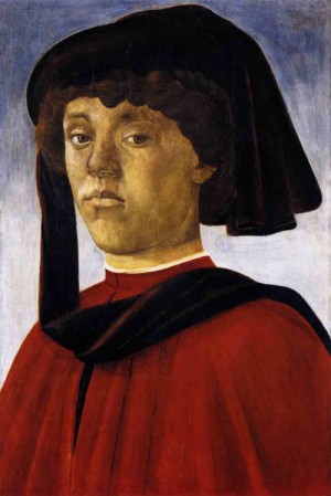 Oil botticelli,sandro Painting - Portrait of a Young Man c.1469 by Botticelli,Sandro