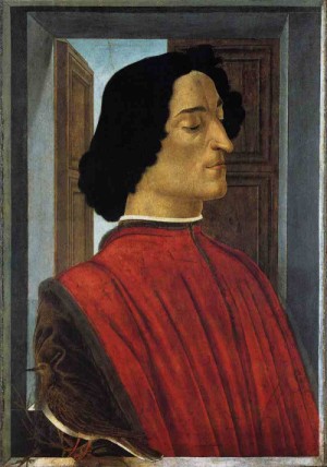 Oil botticelli,sandro Painting - Portrait of Giuliano de' Medici 1476-77 by Botticelli,Sandro