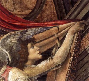 Oil Painting - San Barnaba Altarpiece (detail) c.1488 by Botticelli,Sandro