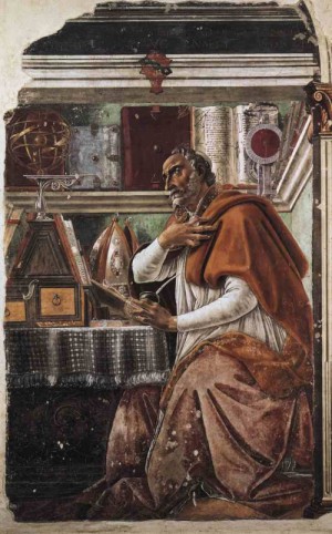  Photograph - St Augustine 1480 by Botticelli,Sandro