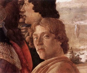 Oil botticelli,sandro Painting - The Adoration of the Magi (detail) c.1475 by Botticelli,Sandro