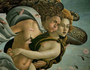 Oil botticelli,sandro Painting - The Birth of Venus (detail) c.1485 by Botticelli,Sandro