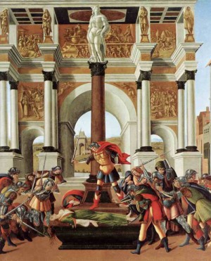 Oil botticelli,sandro Painting - The History of Lucretia (detail) c.1504 by Botticelli,Sandro