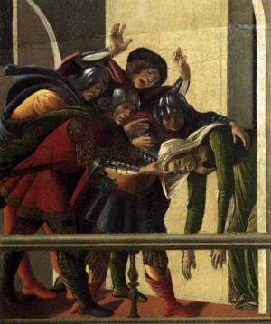Oil botticelli,sandro Painting - The Story of Lucretia (detail) c.1504 by Botticelli,Sandro