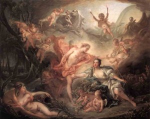  Photograph - Apollo Revealing his Divinity to the Shepherdess 1750 by Boucher,Francois