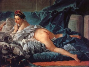 Oil boucher,francois Painting - Brown Odalisk   1745 by Boucher,Francois