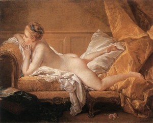  Photograph - Girl Reclining (Louise O'Murphy)  1751 by Boucher,Francois