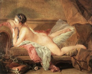 Oil boucher,francois Painting - Resting Girl  1752 by Boucher,Francois