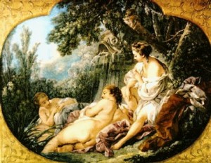 Oil summer Painting - Summer by Boucher,Francois