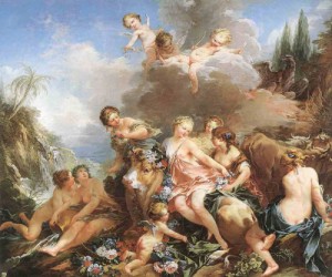 Oil the Painting - The Rape of Europa  1732-34 by Boucher,Francois