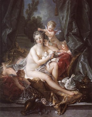 Oil boucher,francois Painting - The Toilet of Venus  1751 by Boucher,Francois