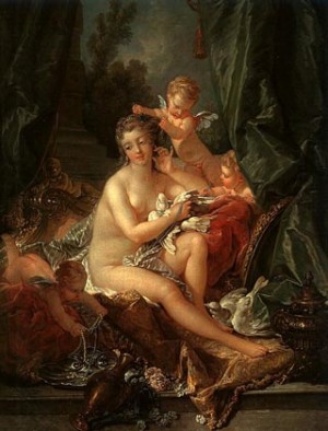 Oil boucher,francois Painting - The Toilet of Venus by Boucher,Francois