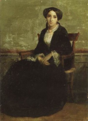 A Portrait of Genevieve Bouguereau 1850 oil painting