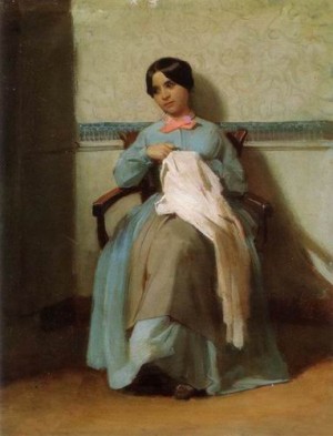 Oil portrait Painting - A Portrait of Leonie Bouguereau 1850 by Bouguereau,William