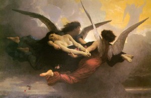 Oil bouguereau,william Painting - A Soul Brought to Heaven  1878 by Bouguereau,William