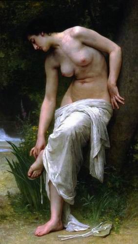 Oil the Painting - Apres le bain (after the bath)1894 by Bouguereau,William