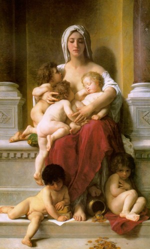Oil bouguereau,william Painting - Charity 1878 by Bouguereau,William