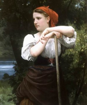  Photograph - Faneuse by Bouguereau,William