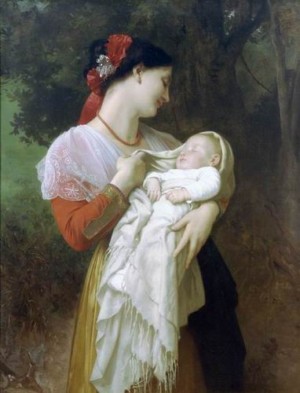  Photograph - Maternal Admiration 1869 (Admiration Maternelle) by Bouguereau,William