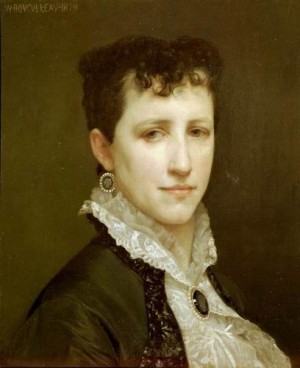 Oil portrait Painting - Portrait de Mademoiselle Elizabeth Gardner by Bouguereau,William