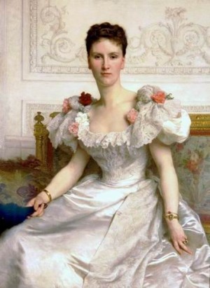 Oil Portrait Painting - Portrait of Madame la Comtesse de Cambaceres 1895 by Bouguereau,William