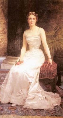 Oil Portrait Painting - Portrait Of Madame Olry Roederer by Bouguereau,William