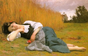  Photograph - Rest at Harvest, 1865 by Bouguereau,William