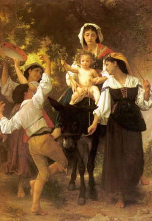  Photograph - Return from the Harvest 1878 by Bouguereau,William
