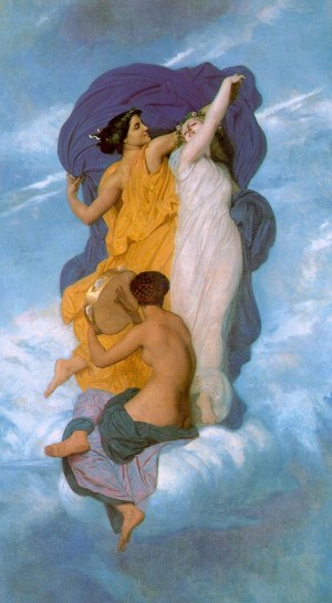 Oil the Painting - The Dance, 1856 by Bouguereau,William